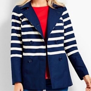 Talbots Breton Nautical Striped Jacket
Size medium